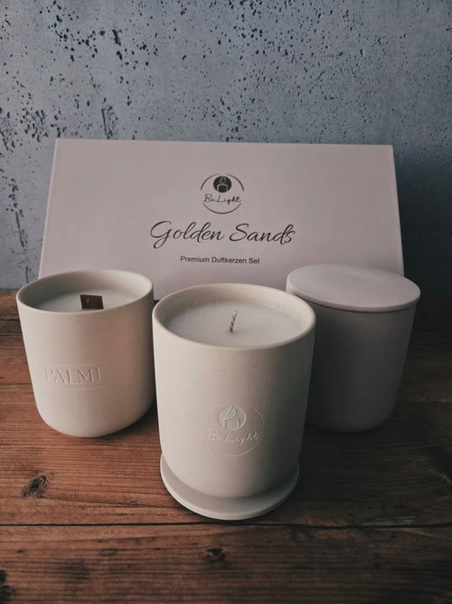 Golden Sands - Premium Duftkerzenset (3 Stk)