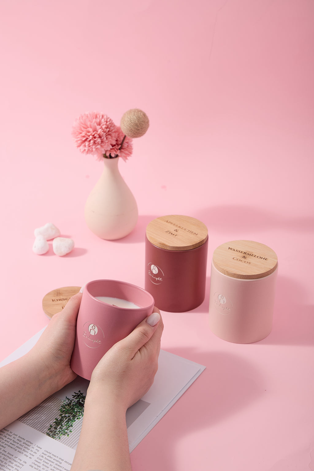Rosy Glow - Premium Duftkerzenset