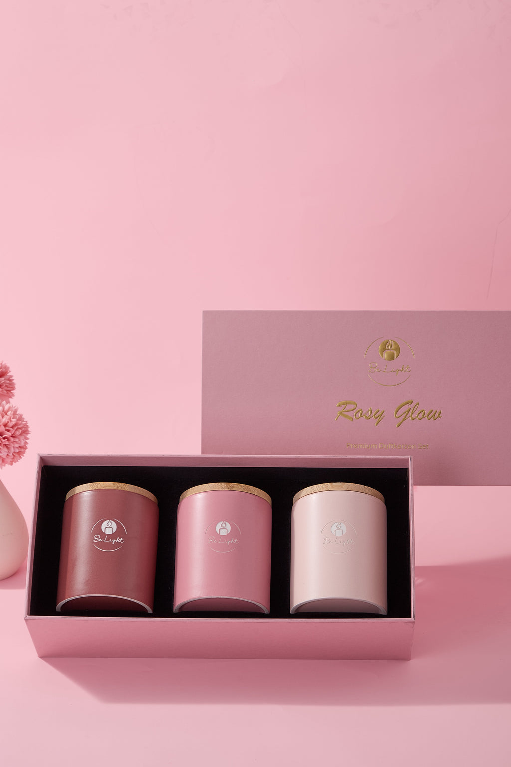 Rosy Glow - Premium Duftkerzenset