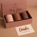 Rosy Glow - Premium Duftkerzenset (3 Stk)